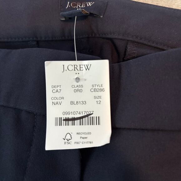 J.Crew Factory Navy Slim Trousers Size 12 | 28" Inseam Work Pants NWT - Picture 7 of 8